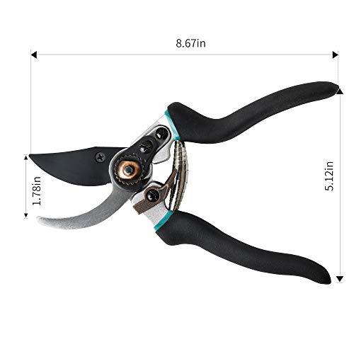Flora Guard 6.5 inch Micro-Tip Pruning Snip Gardening Hand Pruning Shears Trimming Scissors with Stainless Steel(6 Pieces